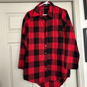 SHEIN Flannel Tunic